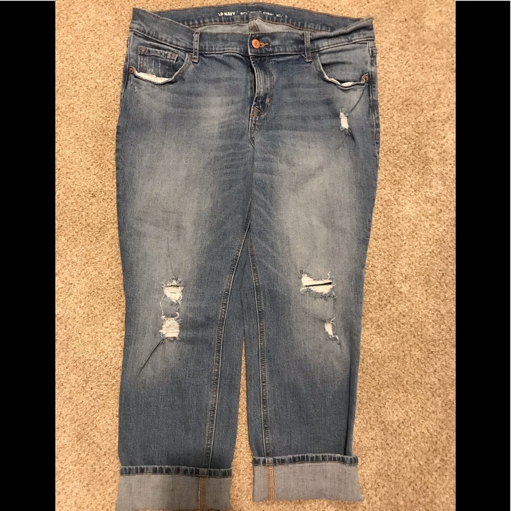 Old navy boyfriend jean capris